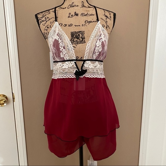 New Sheer Sexy Nightgown Kimono Robe Set - Picture 2 of 7